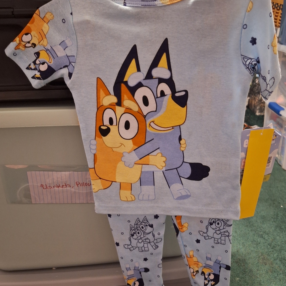 Kids Pajamas Set - Blue and Orange